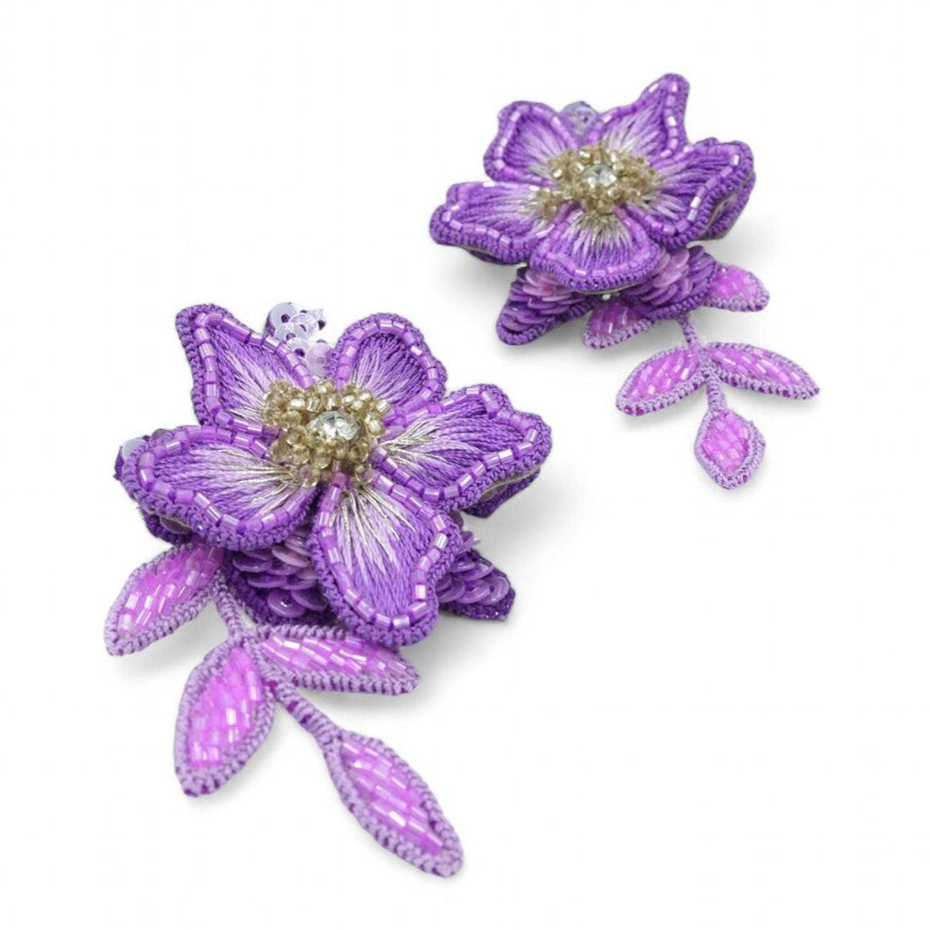 Iris Earrings - Purple - DIRAATELIER