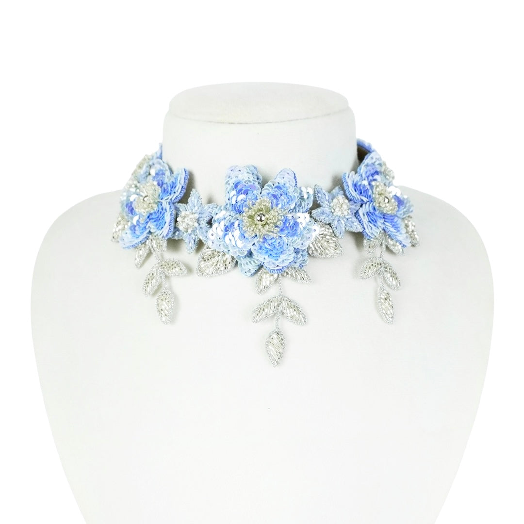 Wisteria - Powder Blue (Necklace + Earrings)