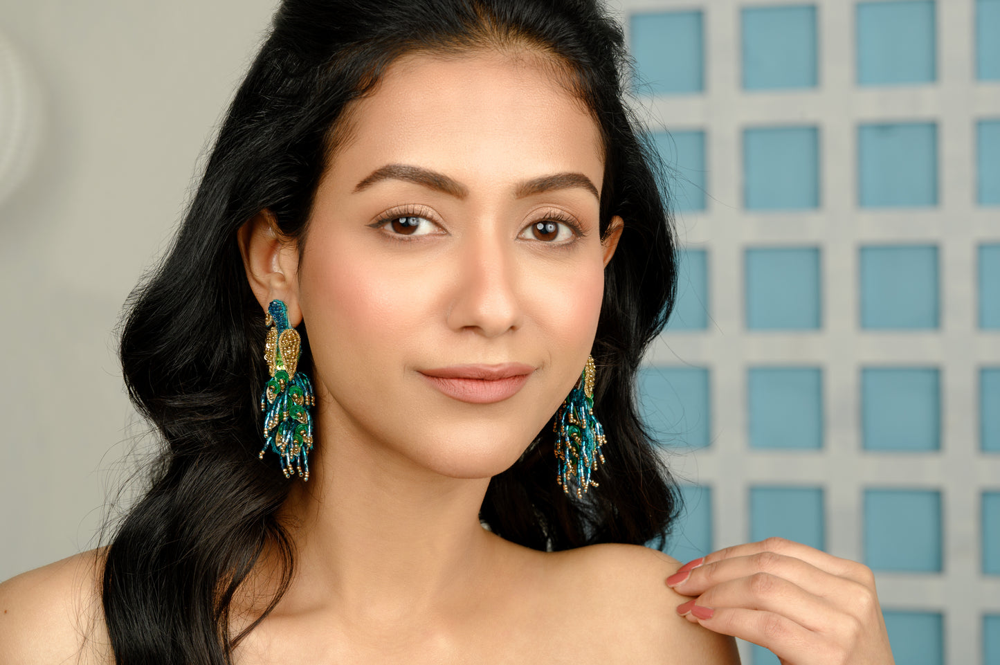 Mor Bagh Earrings - Green