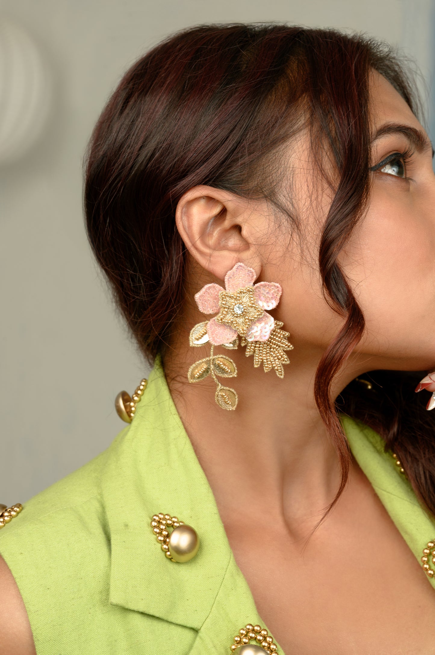 Zinia Earrings - Peach