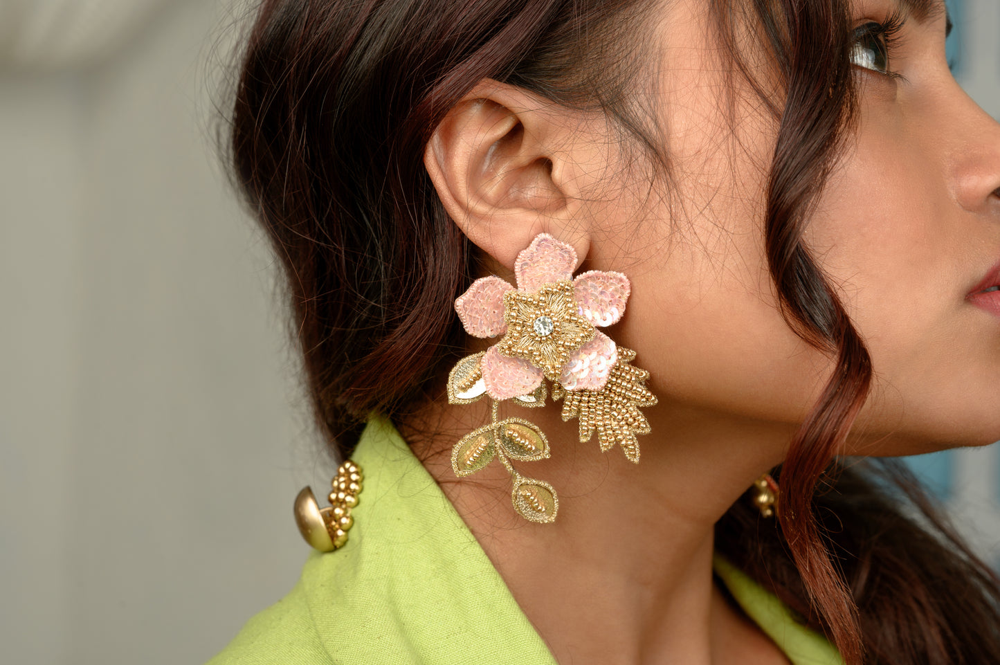 Zinia Earrings - Peach