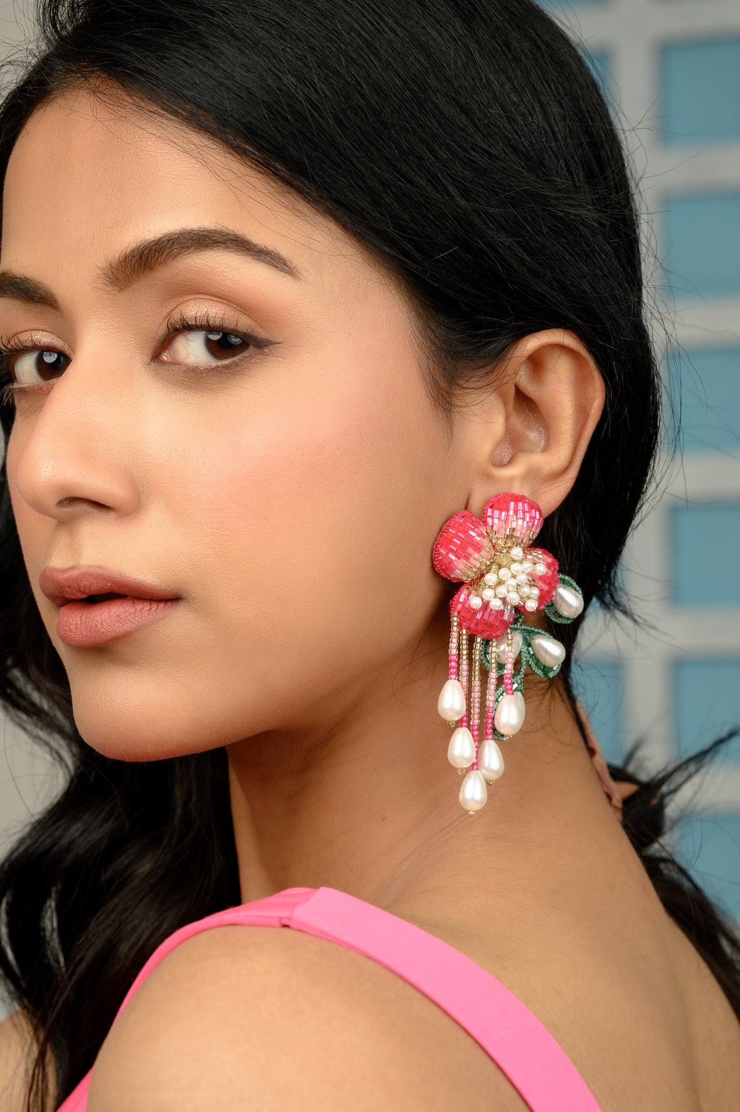 Autumn Earrings - Hot Pink