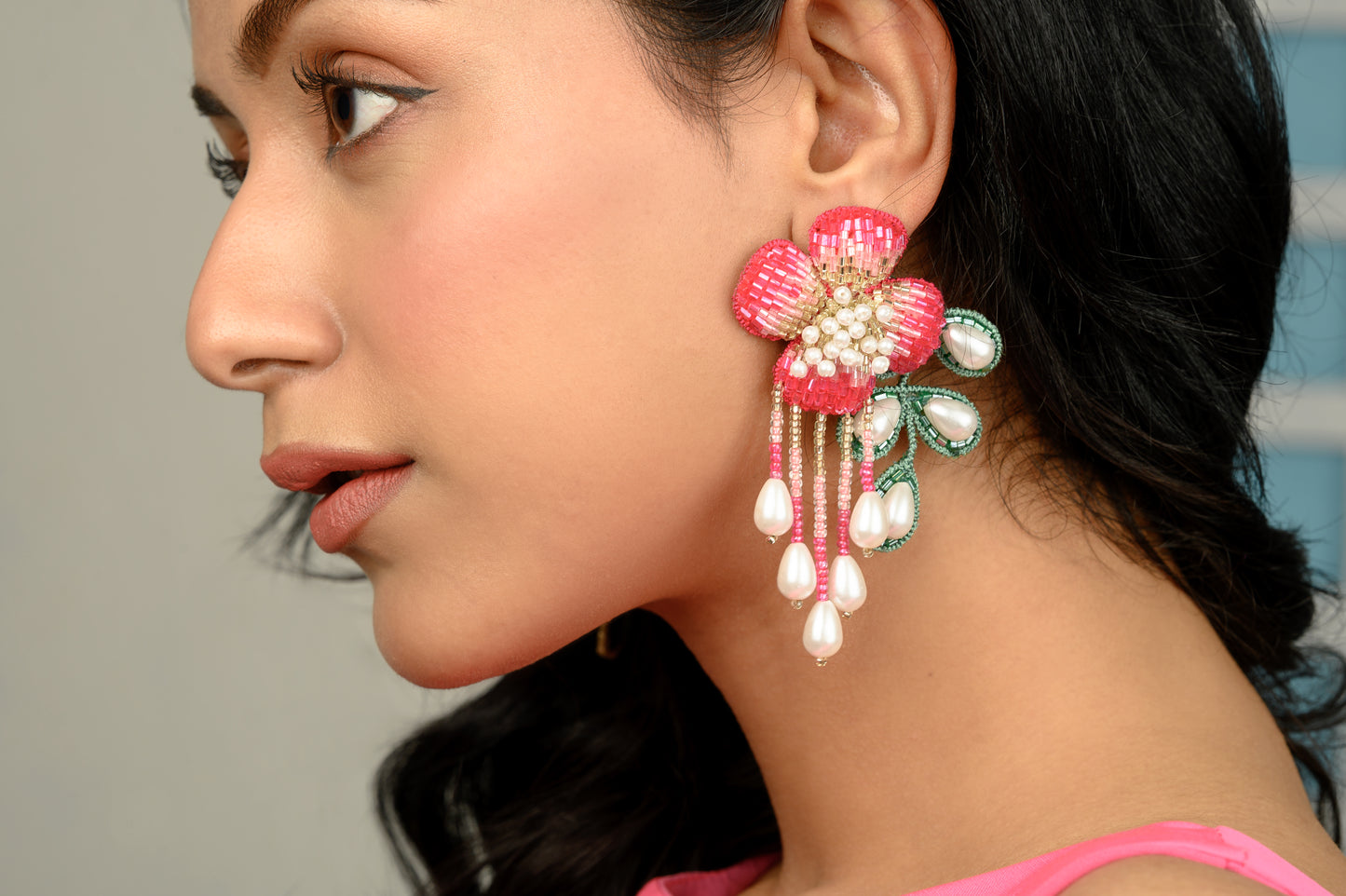 Autumn Earrings - Hot Pink