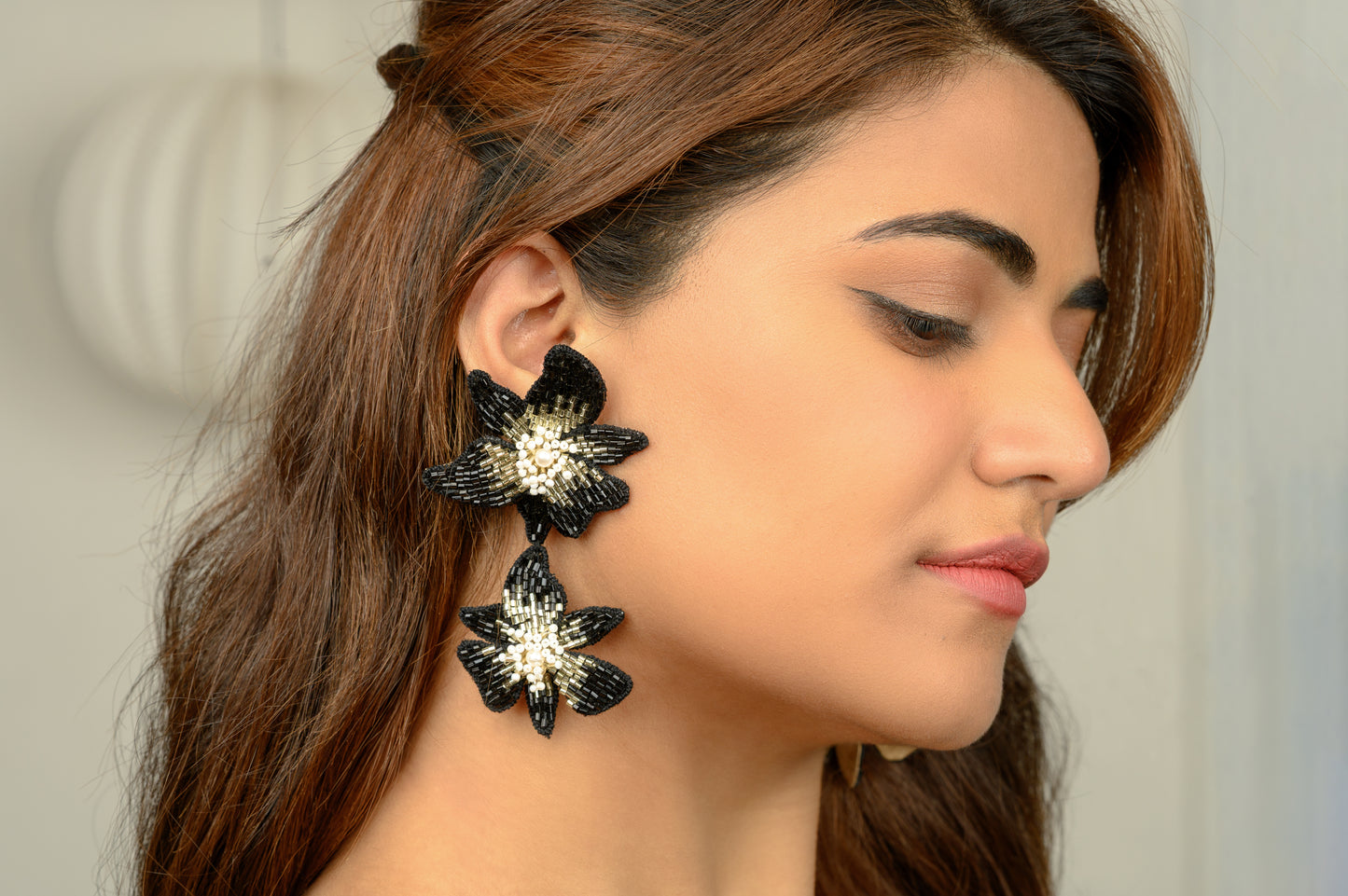 Orchid Earrings - Black