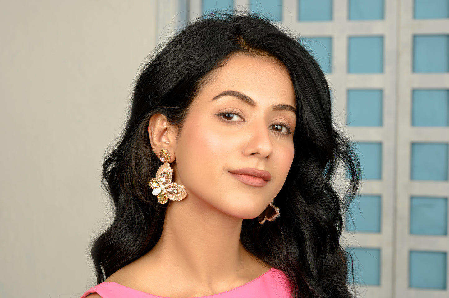 Mariposa Earrings - Peach