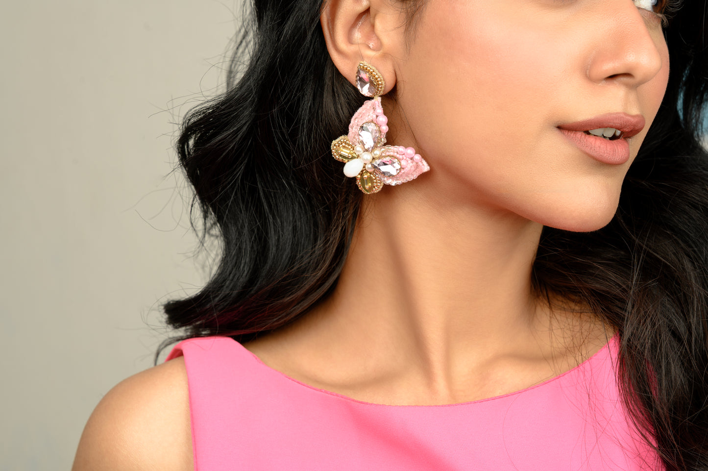 Mariposa Earrings - Baby Pink