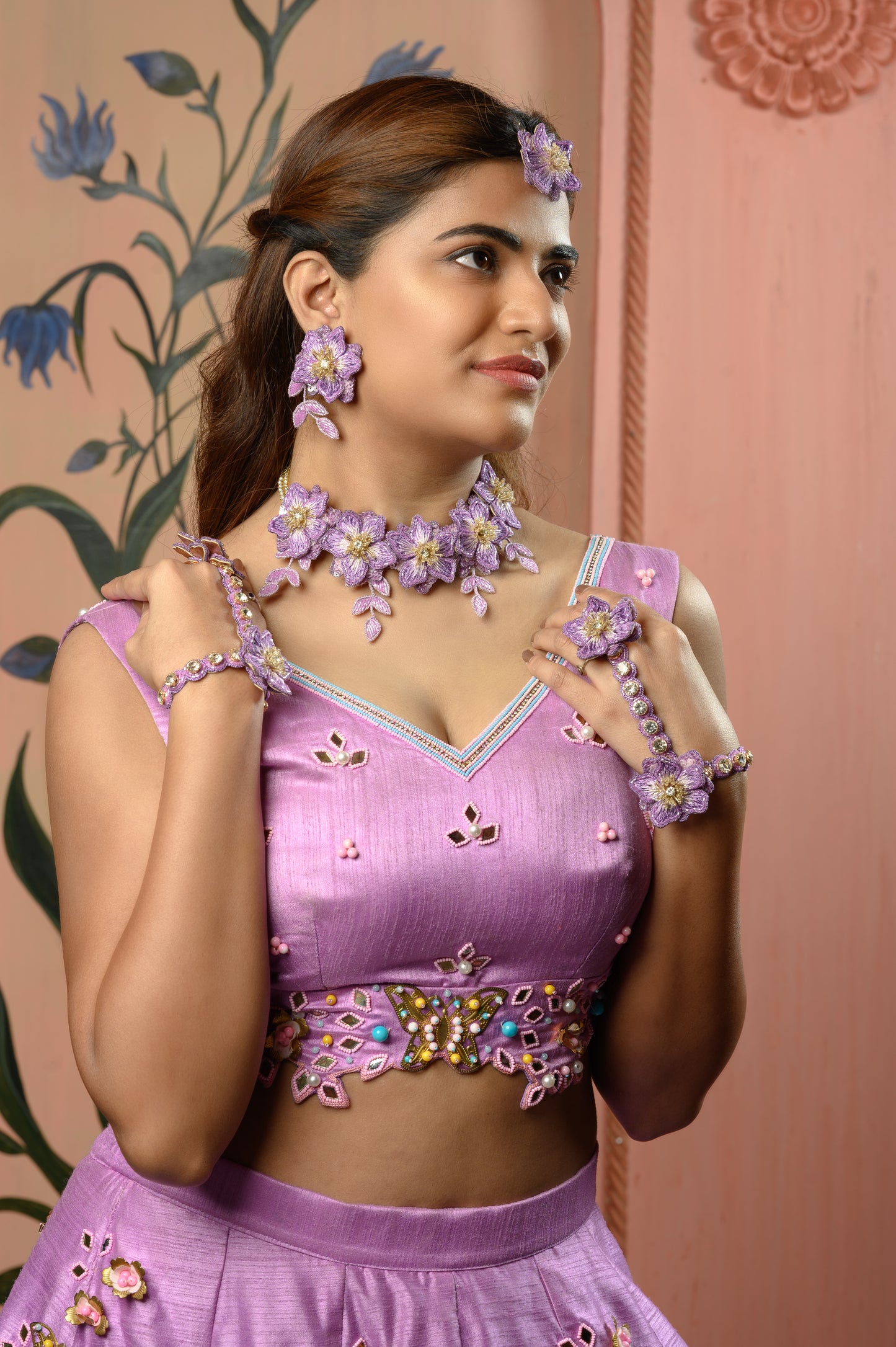 Iris Earrings - Purple