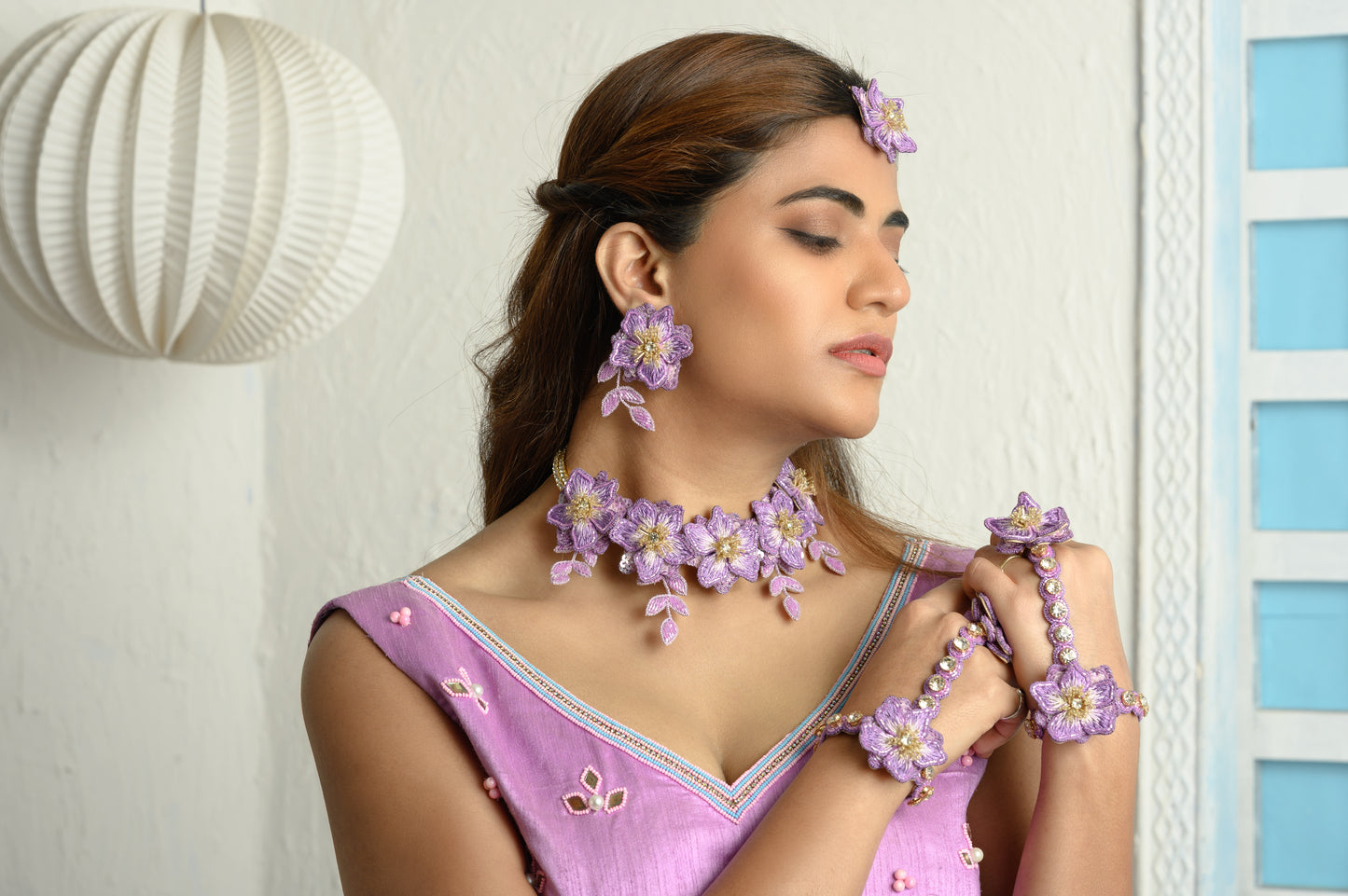 Iris Earrings - Purple