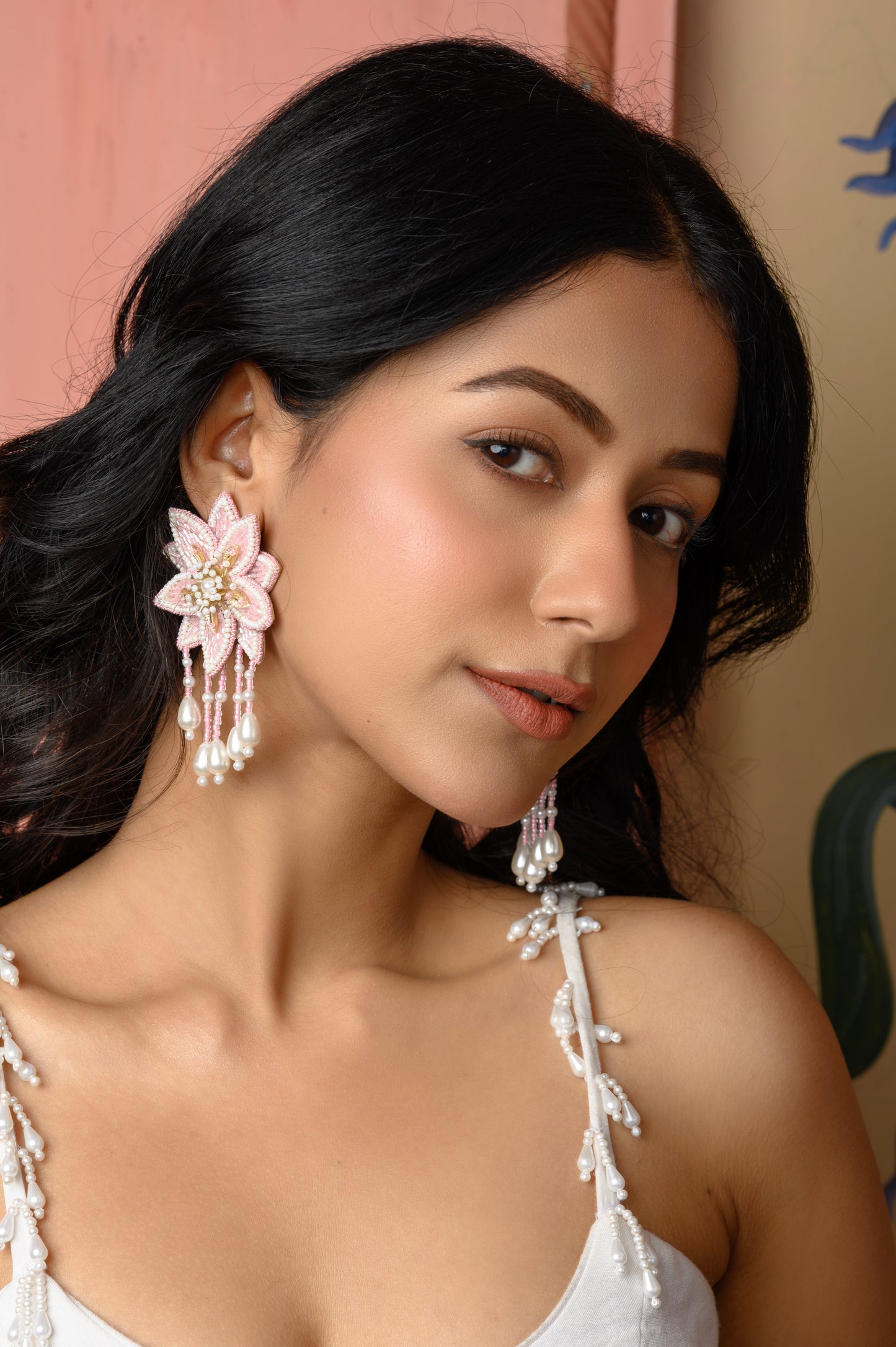 Angelica Earrings - Pink