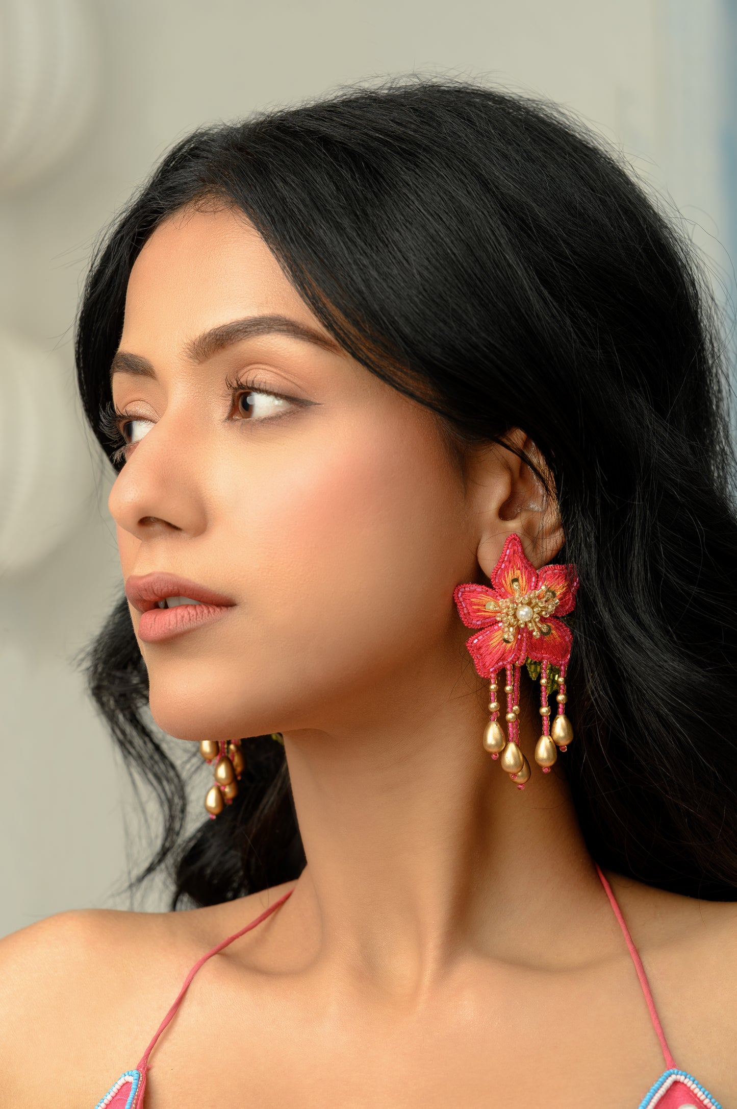 Sienna Earrings - Hot Pink