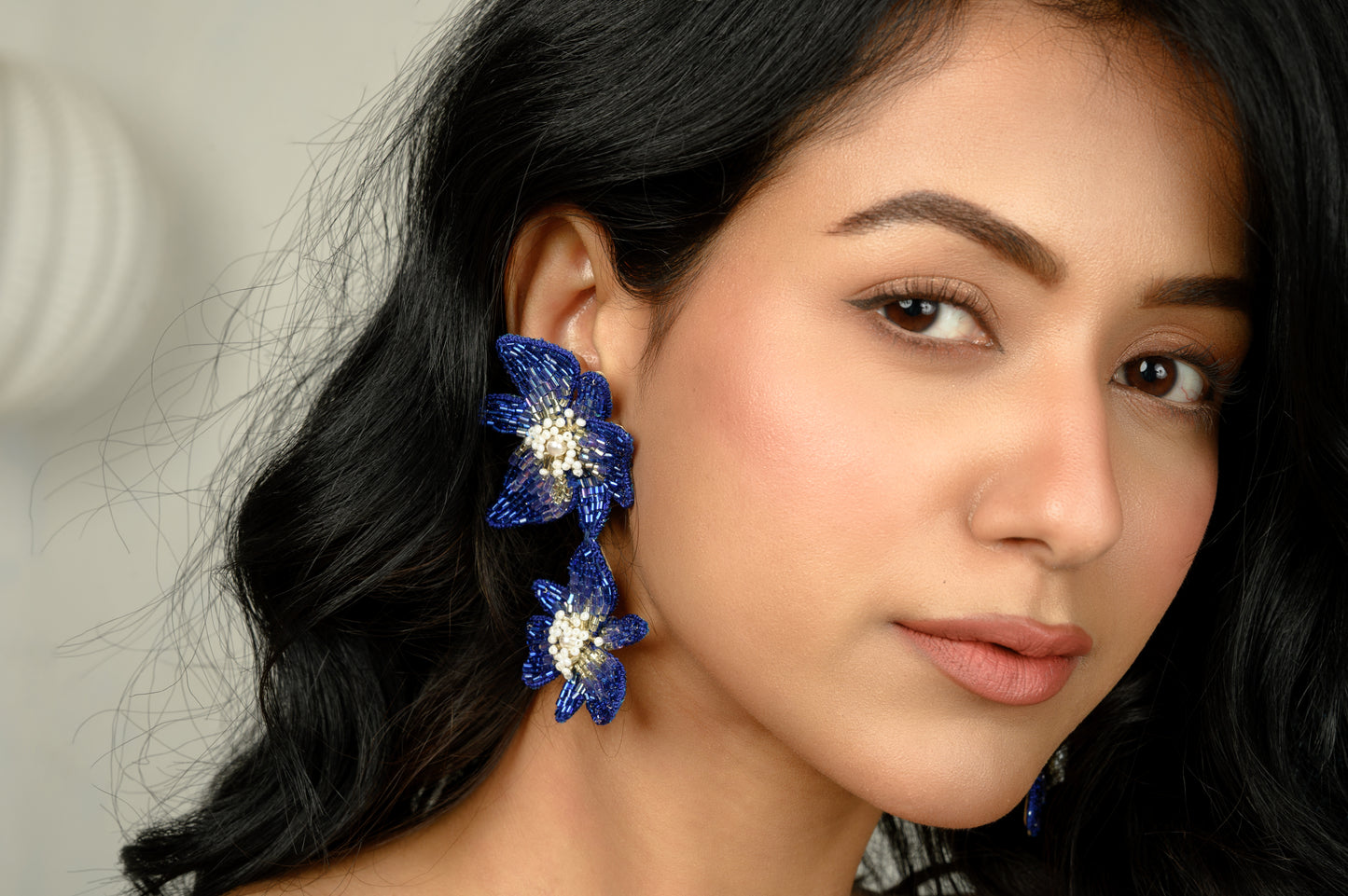 Orchid Earrings - Blue