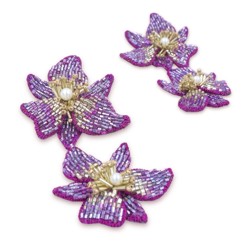 Orchid Earrings - Purple