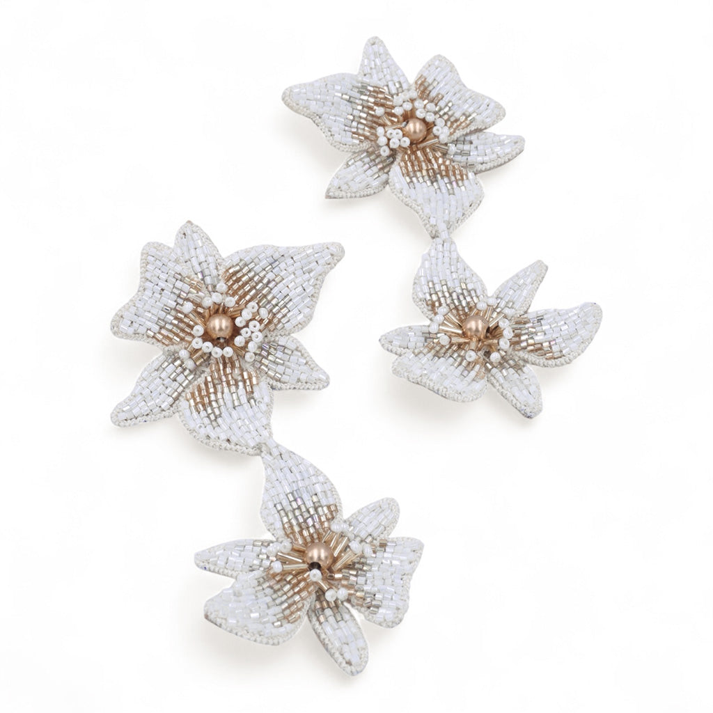 Orchid Earrings - White