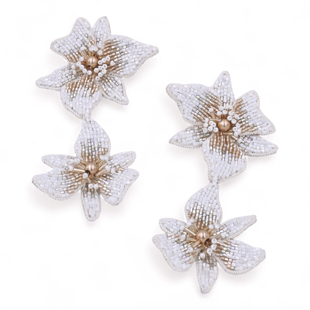 Orchid Earrings - White