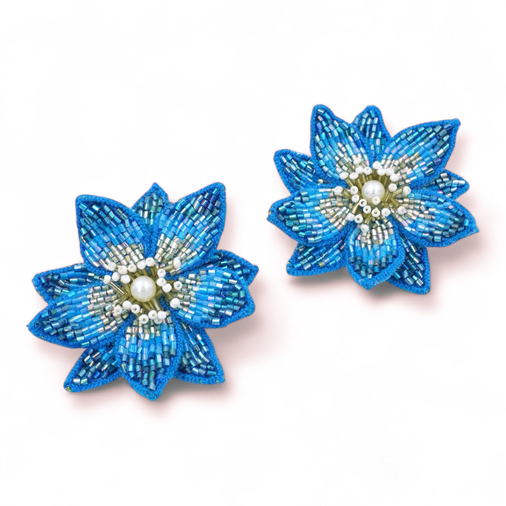 Eternal Bloom Earrings - Blue