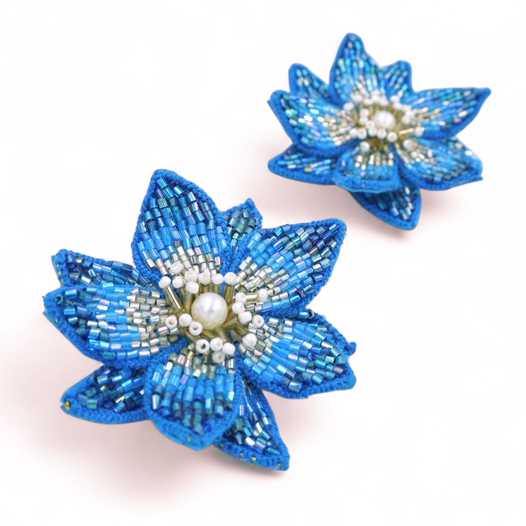 Eternal Bloom Earrings - Blue