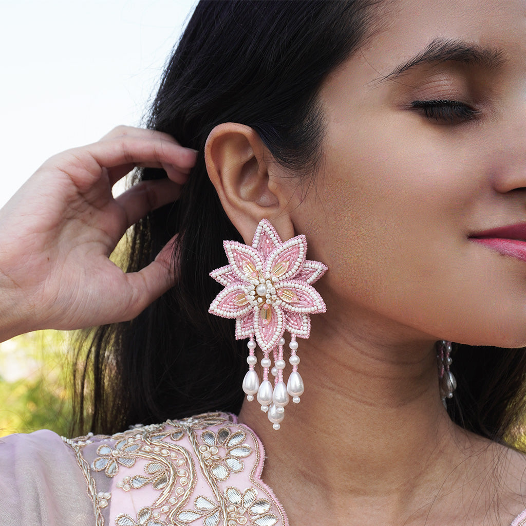 Angelica Earrings - Pink