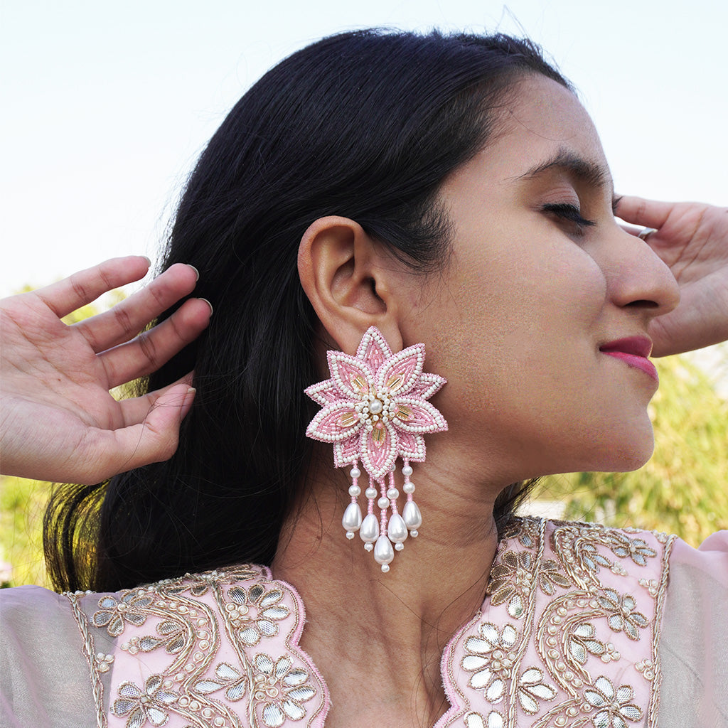 Angelica Earrings - Pink