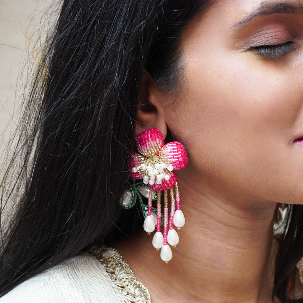 Autumn Earrings - Hot Pink