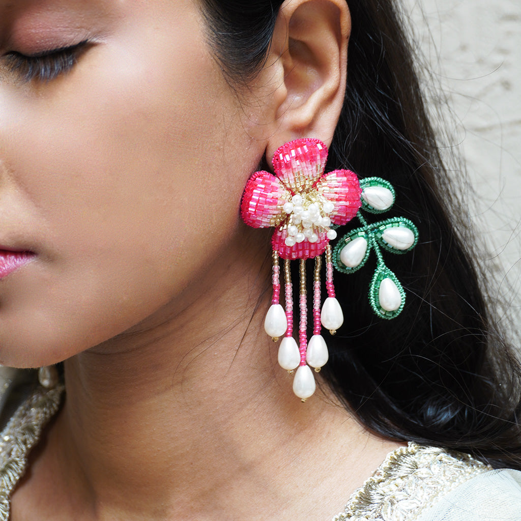 Autumn Earrings - Hot Pink