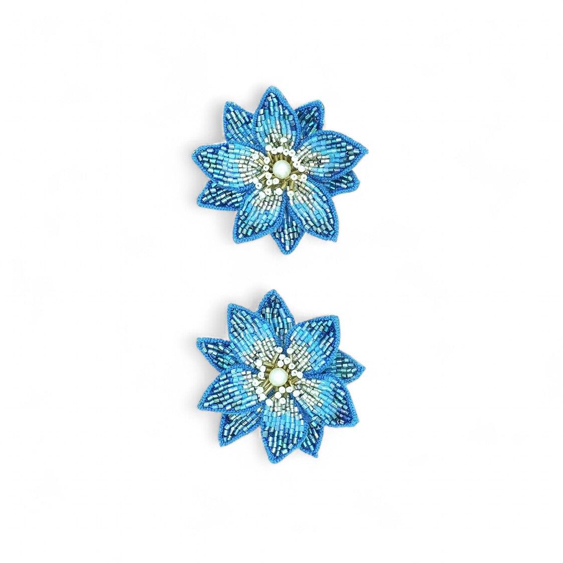 Eternal Bloom Earrings - Blue - DIRAATELIER