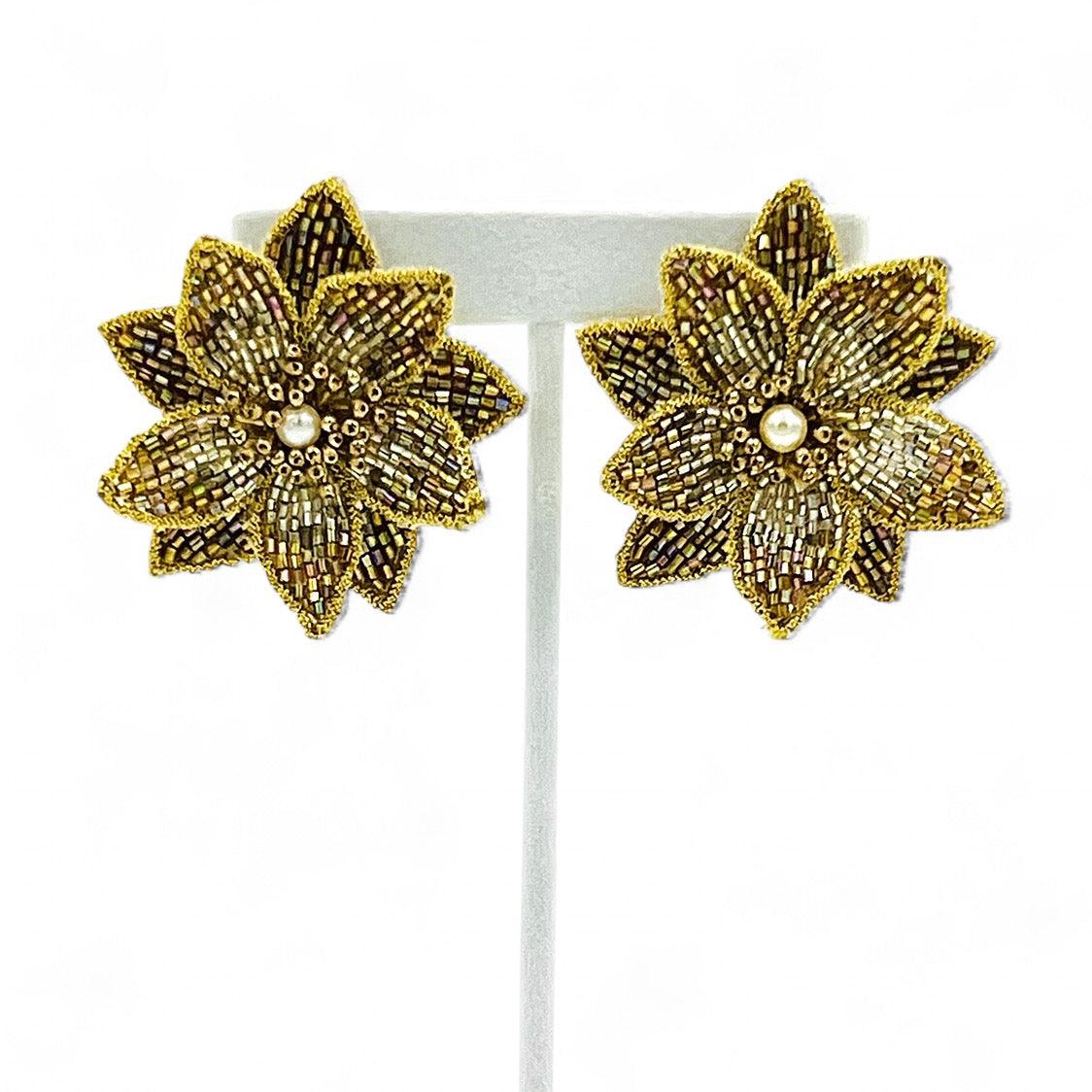 Eternal Bloom Earrings - Golden - DIRAATELIER