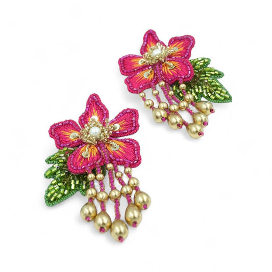 Sienna Earrings - Hot Pink - DIRAATELIER