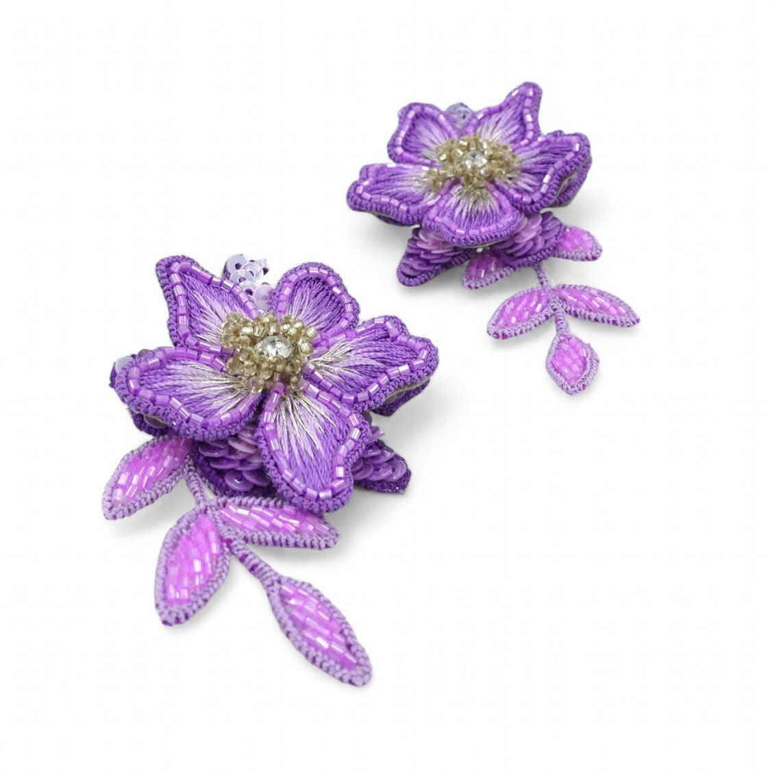 Iris Earrings - Purple - DIRAATELIER