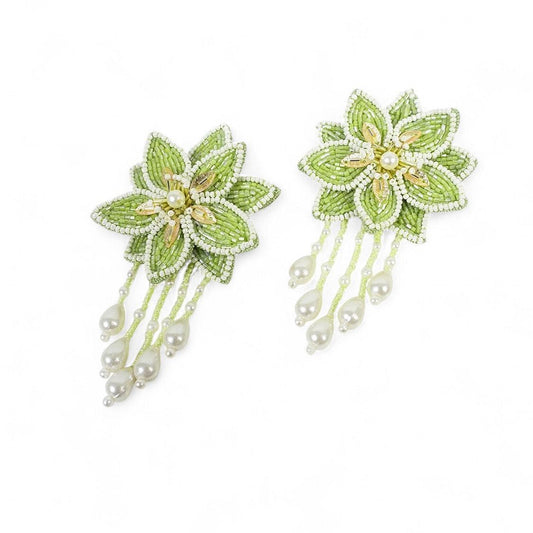 Angelica Earrings - Green - DIRAATELIER