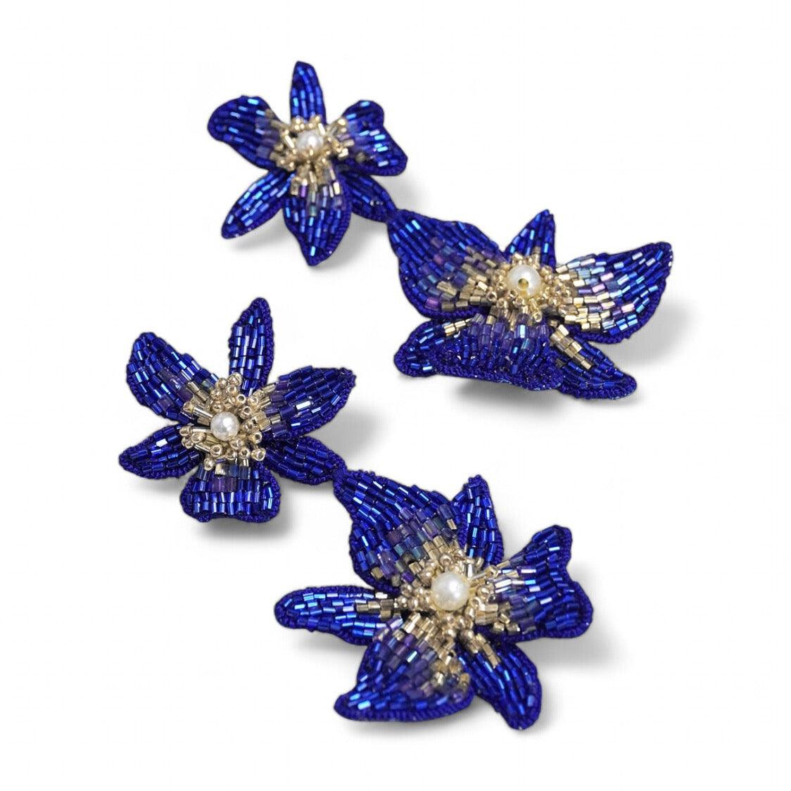 Orchid Earrings - Blue - DIRAATELIER