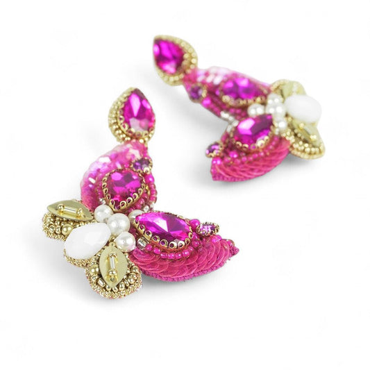 Mariposa Earrings - Bright Pink - DIRAATELIER