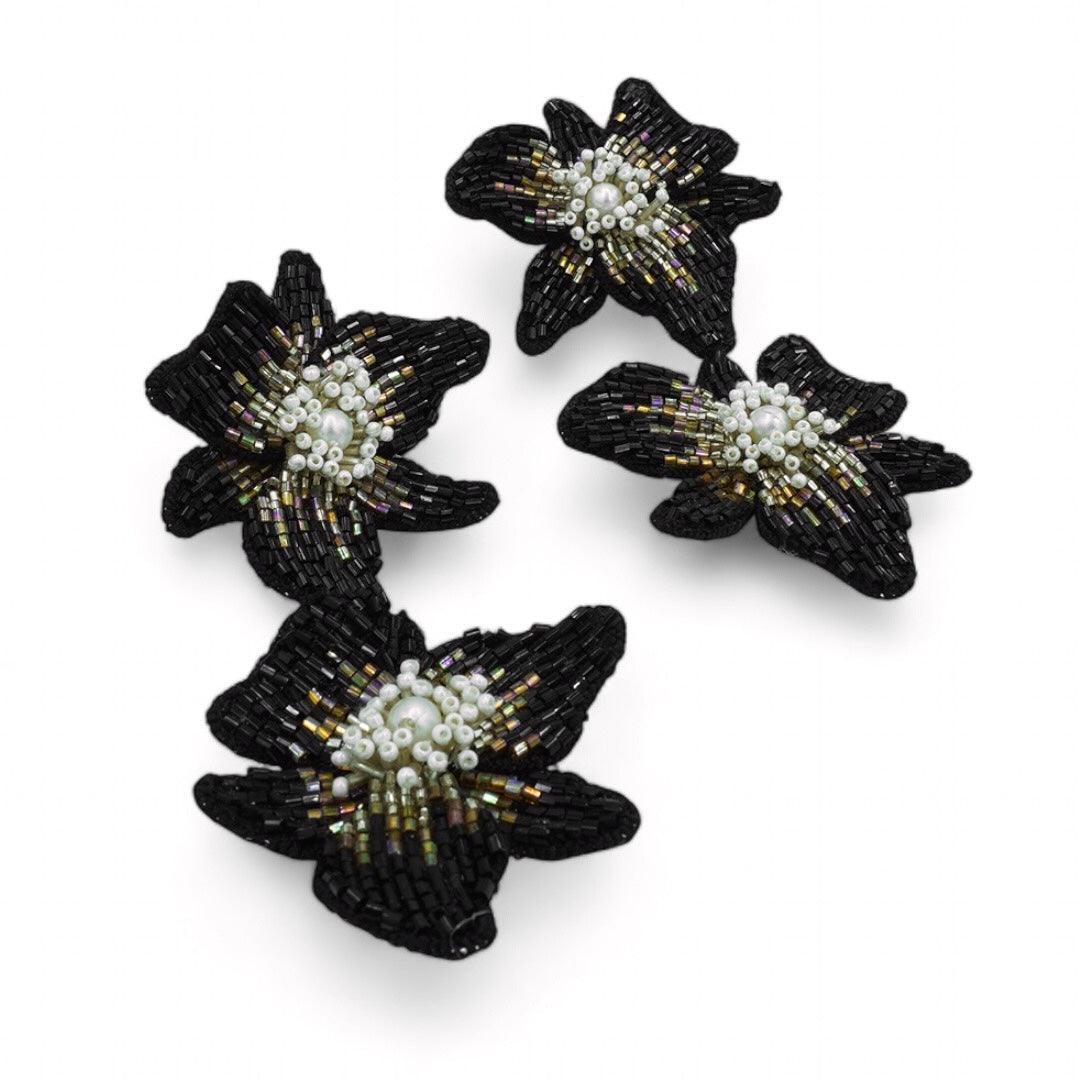 Orchid Earrings - Black