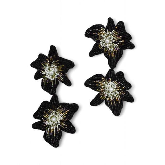 Orchid Earrings - Black