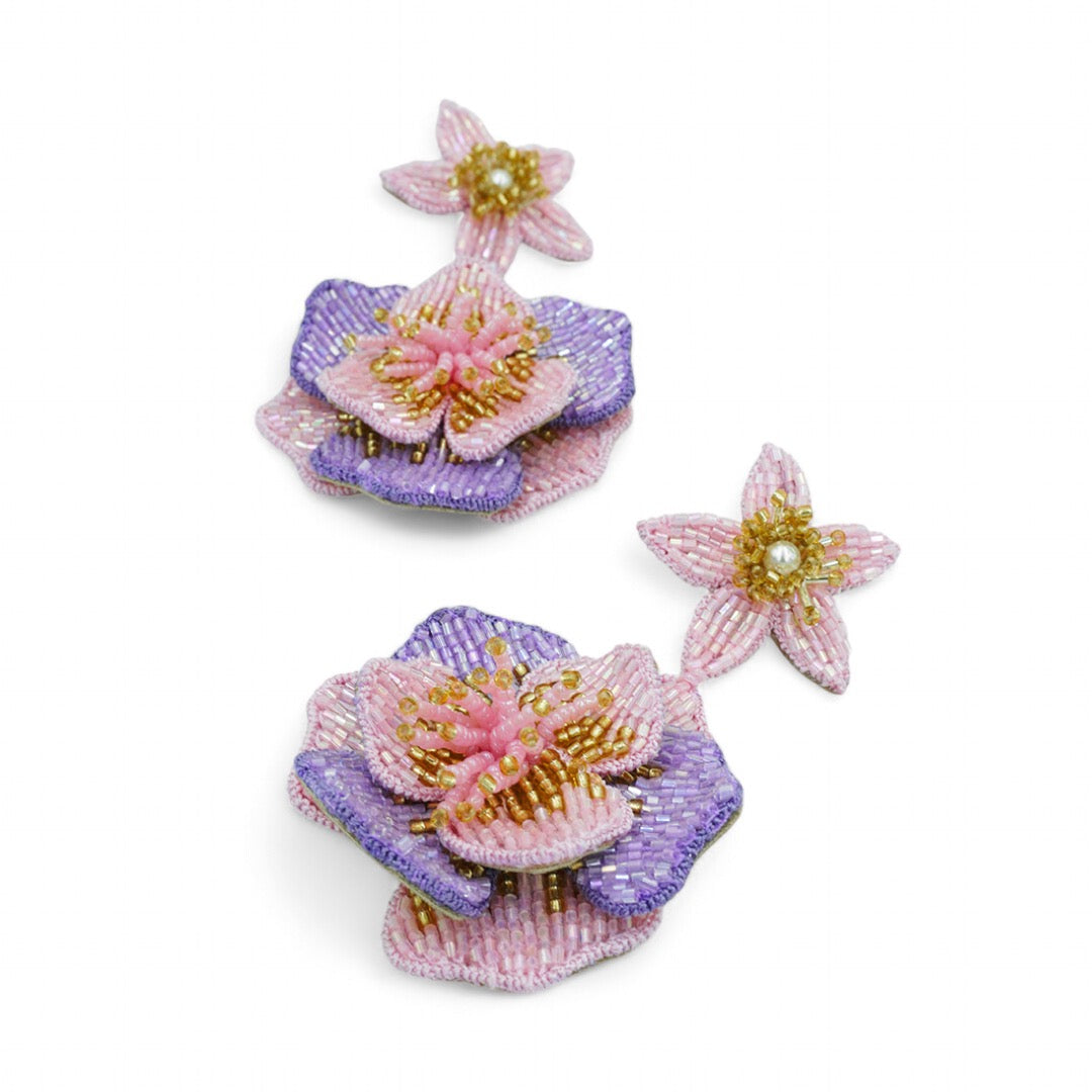Amara Earrings- Baby Pink and Lavender