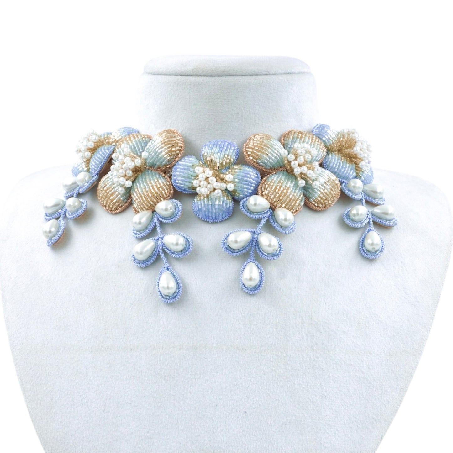 Autumn Powder Blue (Necklace + Earrings)