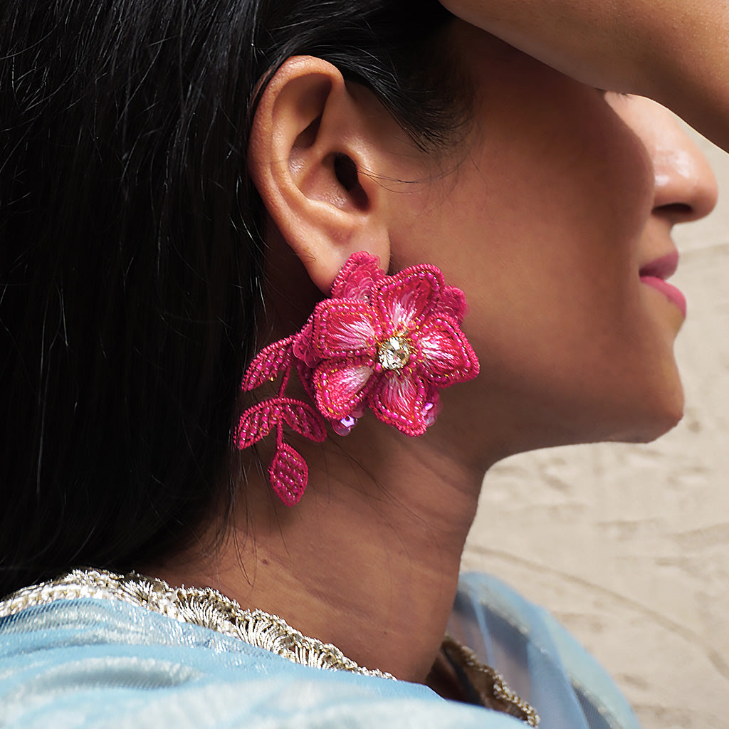 Iris Earrings - Pink