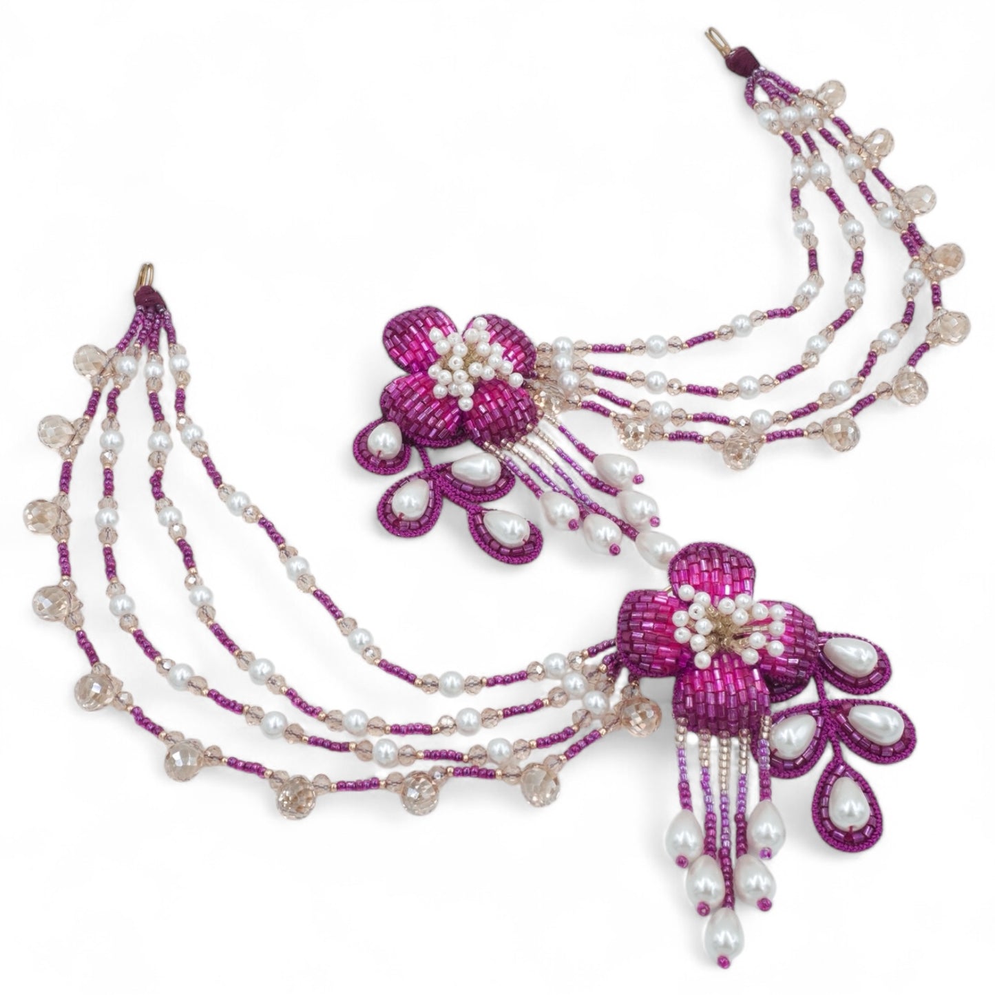 Autumn - Purple and Pink (Necklace + Earrings)