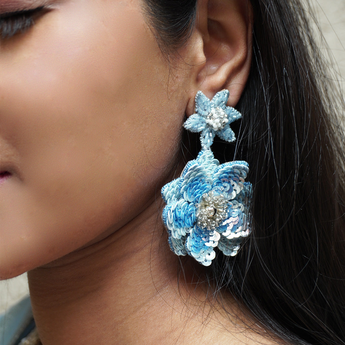 Glicinia Earrings - Blue