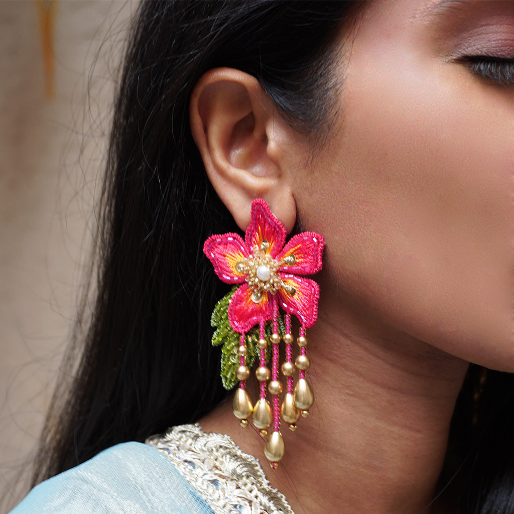 Sienna Earrings - Hot Pink