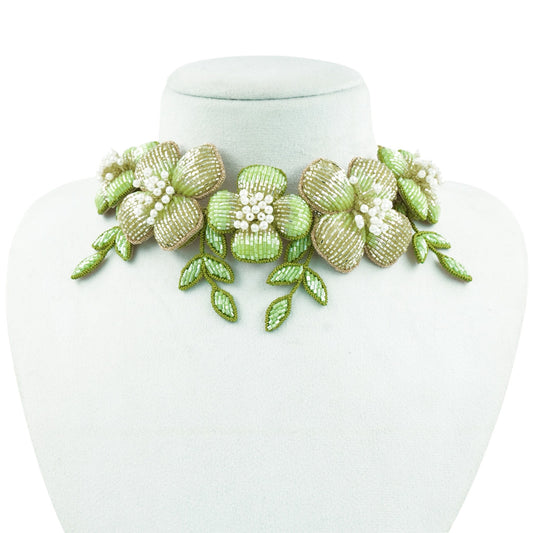 Autumn - Pistachio Green (Necklace + Earrings)