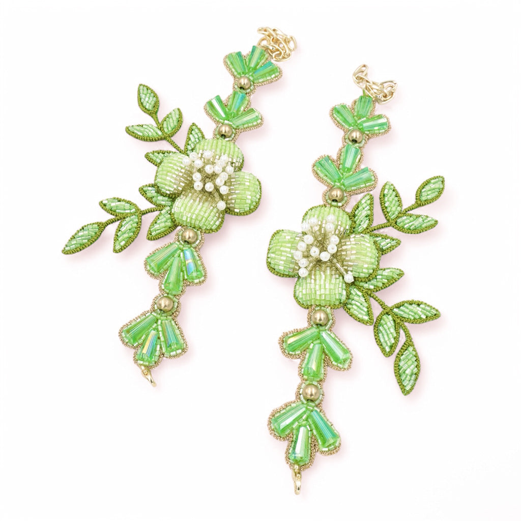 Autumn - Pistachio Green (Necklace + Earrings)