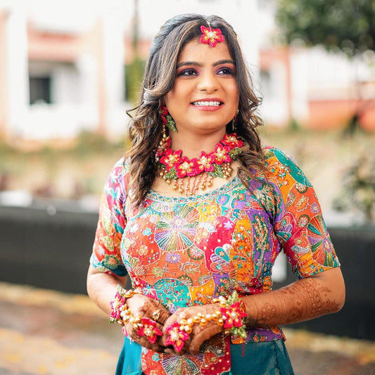 Sienna - Hot Pink and Orange (Necklace and Earrings) - DIRAATELIER