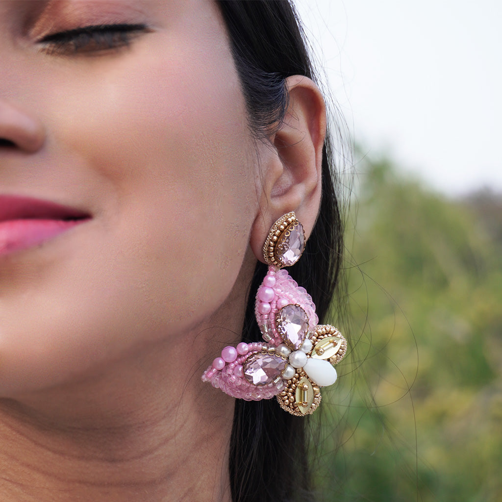 Mariposa Earrings - Baby Pink